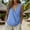 Blue, variant on Women's Cross-Over V-Neck Tank, Sleeveless Textured Blouse with Draped Front & Curved Hem, Casual Summer & Everyday Wear Pink XXXL