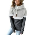 thumbnail image 1 of Pompotops Pull Col Roulé à Manches Longues à Manches Longues Femme Sweat-Shirt à Capuche, 1 of 6