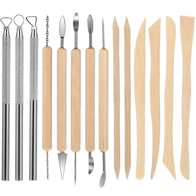 14 -in-1 Air Dry Clay Metal Pottery Tools Pottery Carving Tools Ceramic Tools Sculpting Clay Adults Model Kits