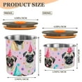 thumbnail image 3 of Pug Dog Polka Dot Airtight Coffee Bean Canister 17oz Food Storage Containers with Lids For Gournd, Tea, Sugar, Flour, Rice, Cereal, Candy Cookie Jar, 3 of 8