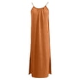 thumbnail image 4 of Backless Cami Dresses for Women Cami Lounge Dress Backless Sleeveless House Dress Flowy Sundress with Back Tie Orange XL, 4 of 6