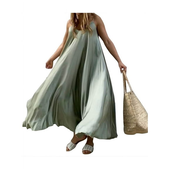 ZANZEA Women Party Sleeveless A Line Swing Hem Strap Dresses