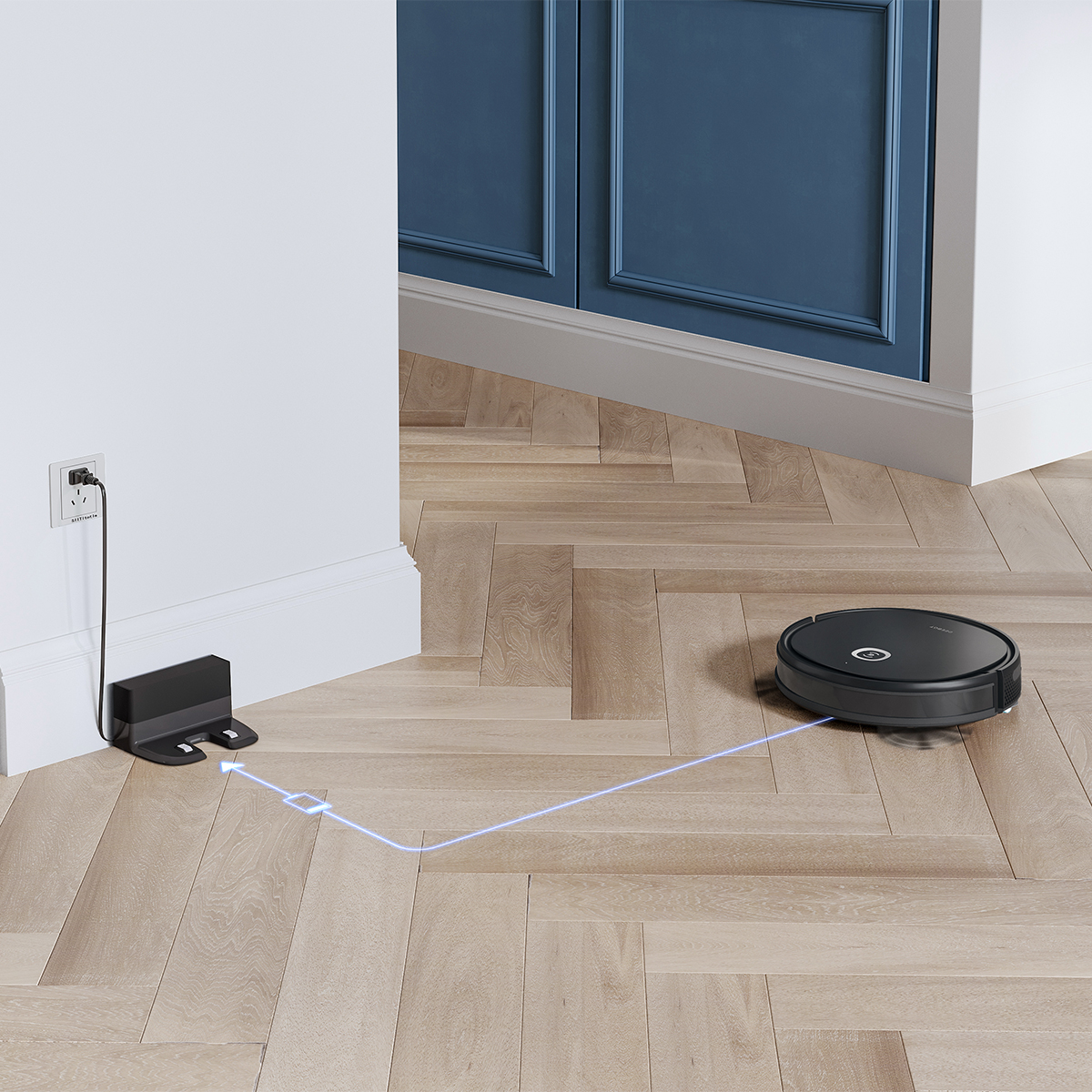 ECOVACS DEEBOT U2 2-in-1 Robot Vacuum Cleaner and Mop with WiFi & App in Black - image 3 of 7