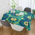 thumbnail image 5 of Qxltty Green Tribal Style Pattern Square Tablecloth 60×120in Thick Wrinkle Resistant Heat Proof Durable Table Cover for Dining Table, 5 of 9