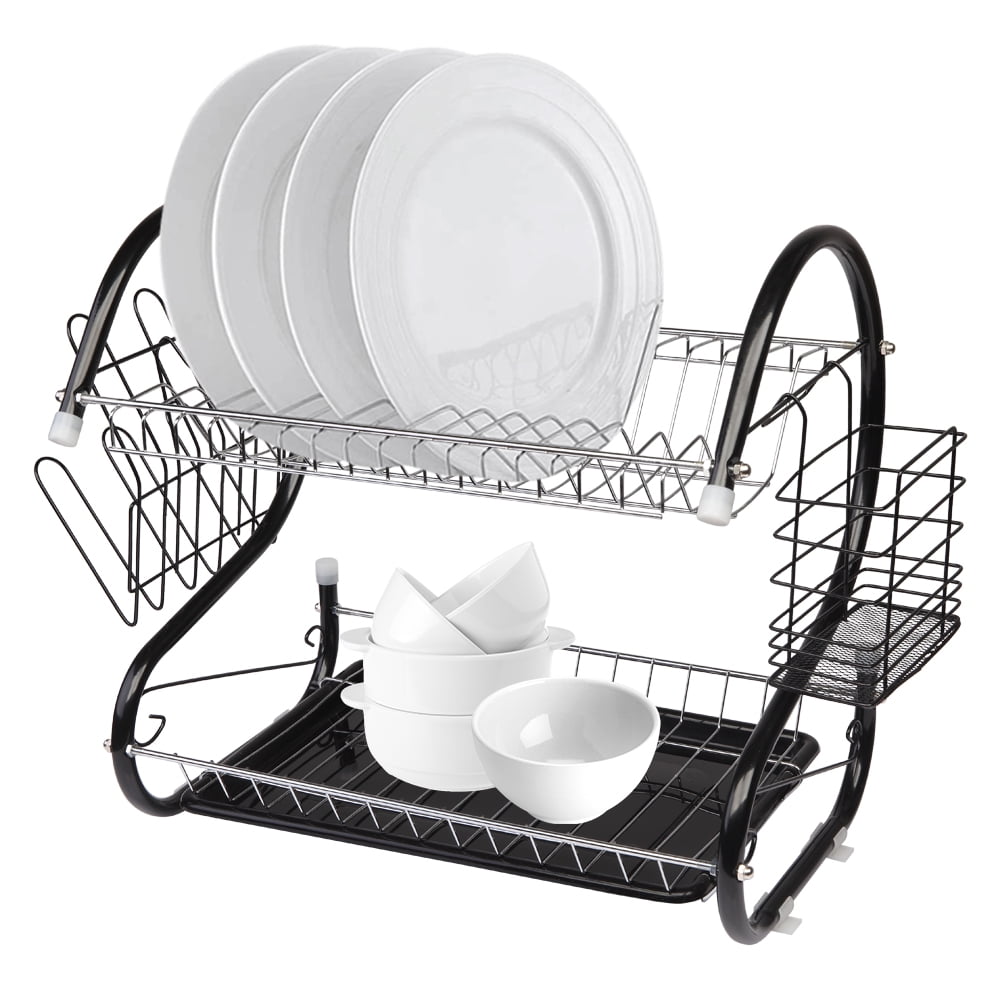 Dish Drying Rack 2 Tier Multifunctional S-shaped Dish ...
