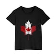 thumbnail image 2 of Lovzfmll Maple Leaf Print Short Sleeve Tee for Boys & Girls, Cute Casual Cotton Top for Kids, Loose Fit Blouse for Toddler 3-4 Years, 2 of 9