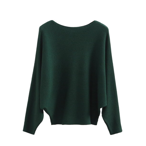 Suéter de cuello redondo para mujer, nuevo jersey de punto con cuello redondo, manga larga, holgado, estilo europeo y de talla grande, con cuentas de uñas.