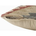 thumbnail image 5 of 18" X 18" Blue Cream And Red 100% Cotton Geometric Zippered Pillow, 5 of 10