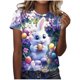 thumbnail image 1 of TaTaai Womens Easter Theme Printed Casual Loose Tops Round Neck Short Sleeve Pullover T Shirts Soft Lightweight Comfy Fashion Daily Wear Blouses for Women Gift, 1 of 5