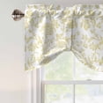 thumbnail image 5 of Pastoral Flowers Tie Up Window Valance Vintage Yellow Flower Farmhouse Plant Tie-up Valance for Kitchen Windows Adjustable Small Curtain Balloon Shades for Kitchen Bathroom Cafe 60x18inch, 5 of 9