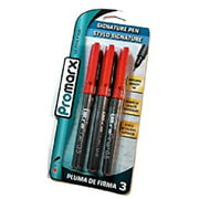 Promax Ultra fine 0.5 Signature Pen, Red Ink, 3 pack