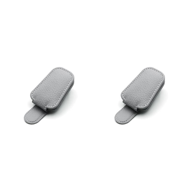 Riwesomey Clip de cuero para gafas de coche, funda para gafas de sol, funda Interior para tarjeta, soporte para organización de llaves, accesorios, gris Type2 NO2 Riwesomey CBP294908
