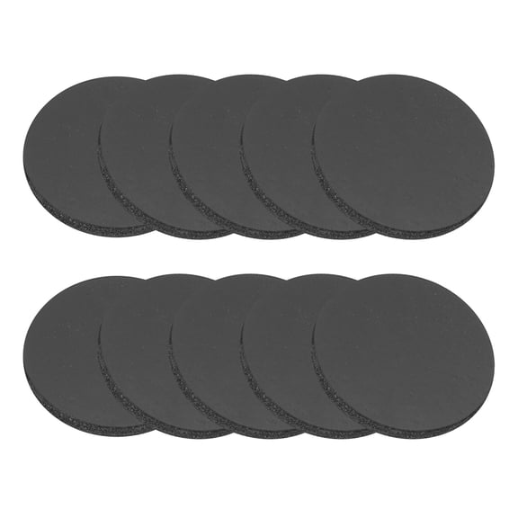Uxcell Rubber Solid Discs Washers, 10 Pcs 20mm Dia x 1.5mm Thick Rubber Round Gasket Pad Bushings Spacer Washer for DIY Gasket Craft, Black
