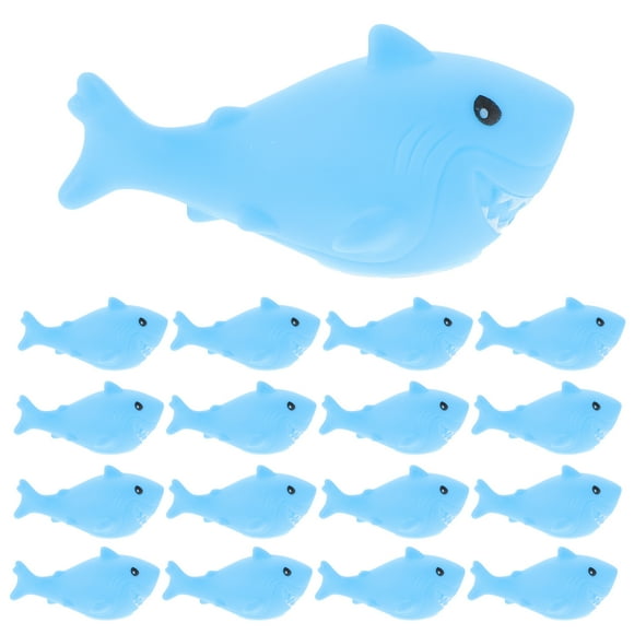 24pcs Baby Bath Toy Kids Bath Shark Toys Babies Bathtub Toys Squeaky Shower Toys for Infants