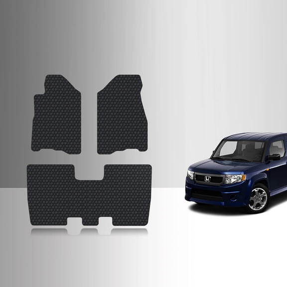 ToughPRO Front Mats Compatible with Honda Element 2005 - All Weather Heavy Duty (Made in USA) Black Rubber