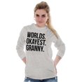 thumbnail image 4 of Worlds Okayest Granny Relative Family Women's Long Sleeve T Shirt Brisco Brands X, 4 of 6