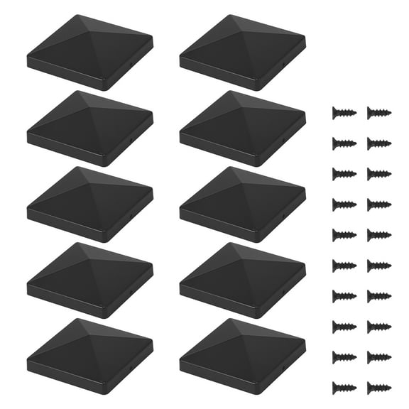 10Pcs Platic Fence Post Cap Effective Protection Square Column Cap Easy to Install Railing Cover for Fence Inner Diameter 4 inch