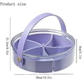 thumbnail image 2 of Divided Serving Tray with Lid and Handle, Snackle Box Charcuterie Container, Portable Snack Platters Organizer with 5 Individual Dishes, Food Storage, 2 of 5