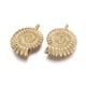 thumbnail image 2 of Tibetan Style Alloy Pendants Lead Free & Nickel Free & Cadmium Free Nautilus Shell Real 18K Gold Plated Matte Gold Color 37x27x7mm Hole: 3mm, 2 of 4