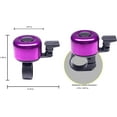 thumbnail image 3 of Timbre de bicicleta de aleación mini, timbres de bicicleta de sonido fuerte y claro para adultos y niños, se adapta a manillar de bicicleta de 7/8 pulgadas, color morado Sailing  Electrónica, 3 of 4