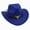 A14-Blue, variant on Kids Handsome Hat Boys Girls Hat Head Upturned Brim Western Cowboy Hat Sun Hat