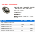 thumbnail image 2 of Rear Brake Rotor - Compatible with 2003 - 2009 Mercedes-Benz E320 Sedan 2004 2005 2006 2007 2008, 2 of 2