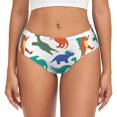 thumbnail image 1 of Balery Colorful Dinosaur Ropa Interior de Algodón para Mujer con Dibujo – Braguitas Cómodas y Elásticas, Estilo Clásico-XX-Large, 1 of 6