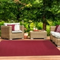 thumbnail image 2 of BNM Bohemian Indoor/ Outdoor Solid Rug, 8' x 10', Burgundy, 2 of 7
