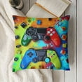 thumbnail image 3 of Urban Game Controllers Street Style Design by Daphne Polselli Throw Pillow,  Multi-Color, 3 of 5