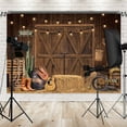 thumbnail image 2 of Felortte 10x8ft Polyester Western Cowboy Backdrop Wild West Wooden Barn Photography Background for Birthday Party Decoration Photo Studio Props, 2 of 5