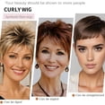 thumbnail image 7 of XIEANDKONG Short Bob Wig with Bangs, Synthetic Brunette Pixie Cut Layered Wig for Women, 7 of 7