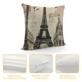 thumbnail image 4 of QZHH  Eiffel Tower Throw Pillow Cover French Sketch Monochrome Paris Landmarks Country Collage Street Pillow Case Decorative Men Women Boy Girl Room Cushion Cover for Home Couch Bed, 4 of 5