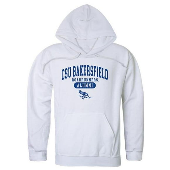 W Republic 561-203-WHT-03 Men Cal State Bakersfield Roadrunners Alumni Hoodie&#44; White - Large