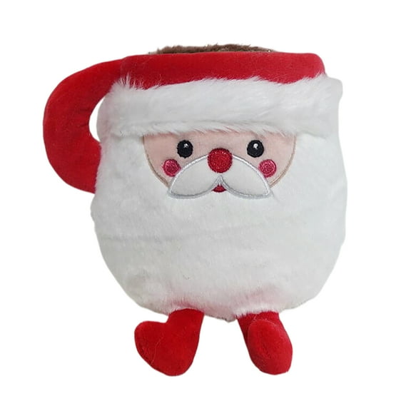 Santa Mug Christmas Plush, Red and White, 5", by Holiday Time