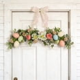 thumbnail image 6 of HuiXinOu Artificial Floral Wreath for Spring Easter Door Decor, Faux Flower Window Hanging Garland for Home, Indoor Outdoor Seasonal Decoration, 18 Inch, 6 of 6