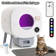 Self-Cleaning Cat Litter Box - Extra Large for Multiple Cats - App-Controlled with Odor-Free Waste Disposal