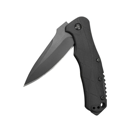 - Kershaw’s RJ Tactical 3.0 Pocket Knife (1987) Stainless Steel Drop-Point Blade with Black-Oxide Coating; Glass-filled Nylon Handle with SpeedSafe Opening, Flipper, Liner Lock and Pocketclip; 2.7 OZ