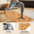thumbnail image 4 of Brown Mushroom Leaf Orange Pattern Hot Yoga Mat Towel Non Slip for Hot Yoga - Quick-Drying Yoga Mat Cover with 4 Corner Pockets with Travel Bag - Hot Yoga Towel Non Slip 74"x26", 4 of 6