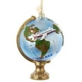 thumbnail image 2 of Kurt Adler Noble Gems Globe with Airplane Christmas Ornament, 2 of 4