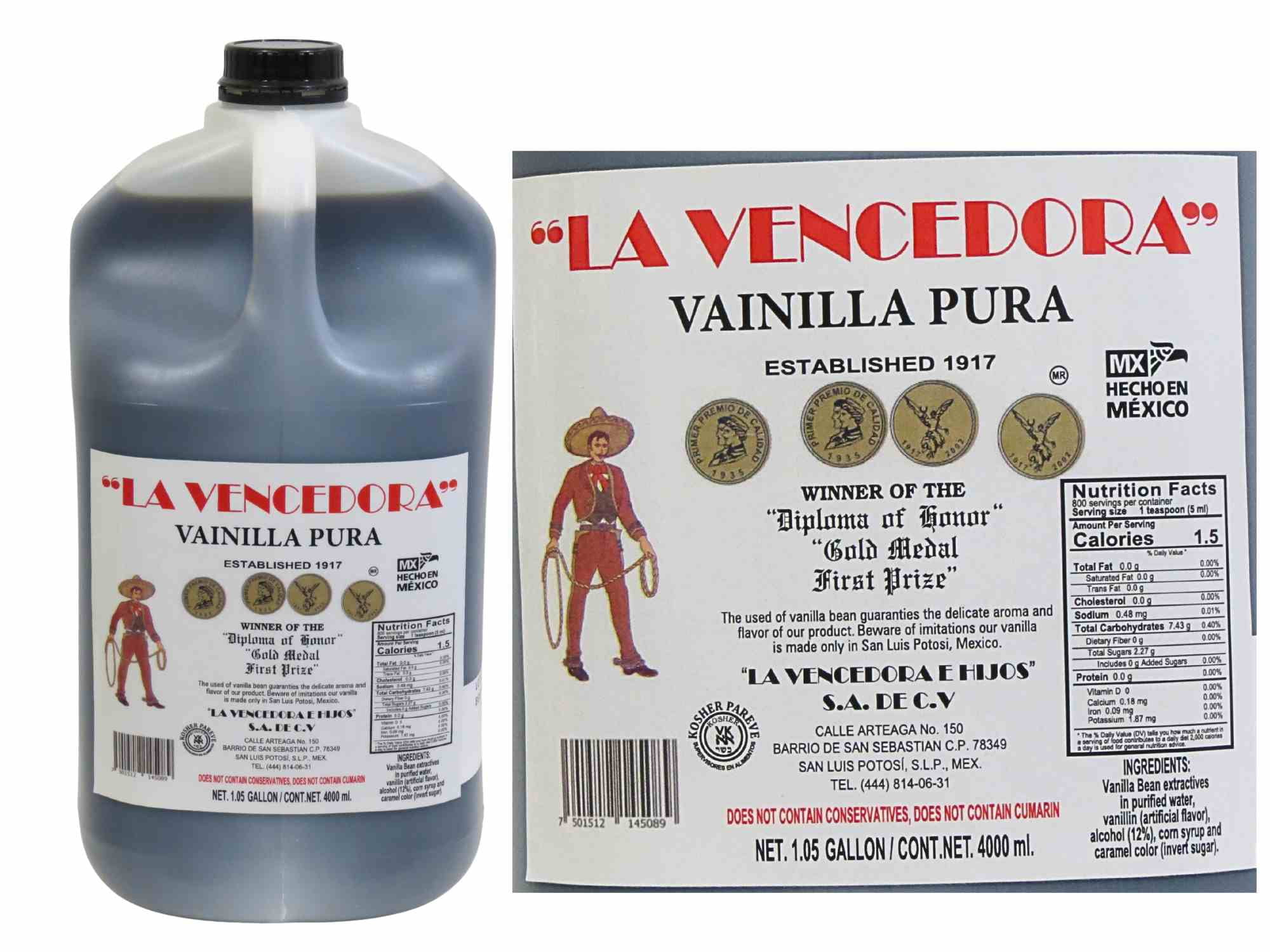 La Vencedora Mexican Vanilla Gallon Pack of 2