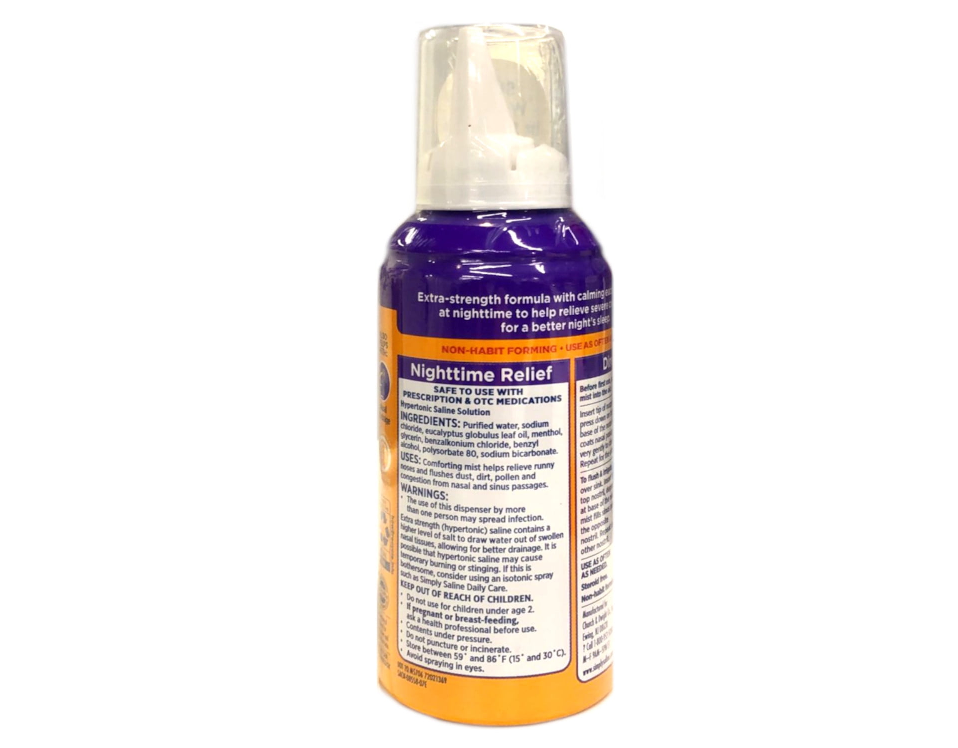 Simply Saline Plus Nighttime Formula Nasal Mist+Eucalyptus, Extra Strength 4.25 oz (Pack of 11)