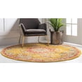 thumbnail image 4 of Unique Loom Penrose Center Medallion Rug3' 3 x 3' 3 Round Gold/Red, 4 of 4