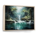 thumbnail image 2 of Designart "Scenic Cliff Waterfall III" Waterfall Floater Framed Canvas Art Print, 2 of 5
