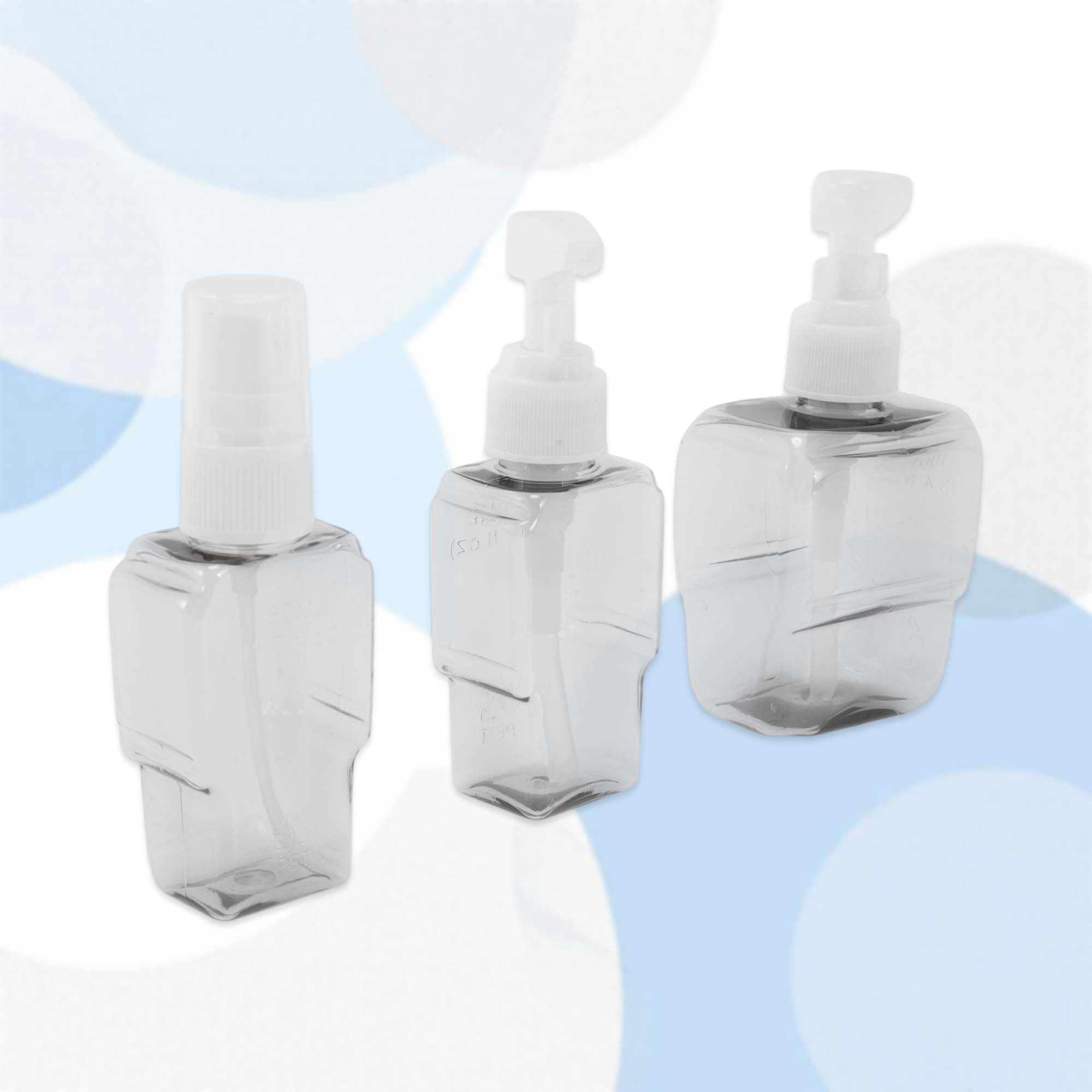 Unique Bargains Set of 3 Convenient Travel Containers Green