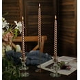 thumbnail image 2 of Efavormart 12 Pack 11" Matte Blush Rose Gold Premium Spiral Long Burn Wick Taper Candles, Tall Unscented Wax Dinner Candle Sticks, 2 of 11