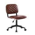 thumbnail image 2 of Porthos Home Kato Swivel Office Chair With PU Leather Upholstery, Low Back, Instant Adjustable Height And Durable Roller Caster Wheels (Armless Design Is Suitable For Small Offices And Home Studios), 2 of 6