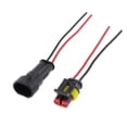 thumbnail image 2 of Conector de cable eléctrico HID macho y hembra para coche, resistente al agua, 14 AWG, arnés de cables 2pin, 2 of 7