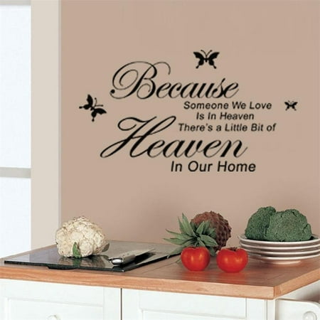 Diy Because Someone We Love Is In Heaven Quotes Wall Stickers Decal Room Decor Walmart Canada