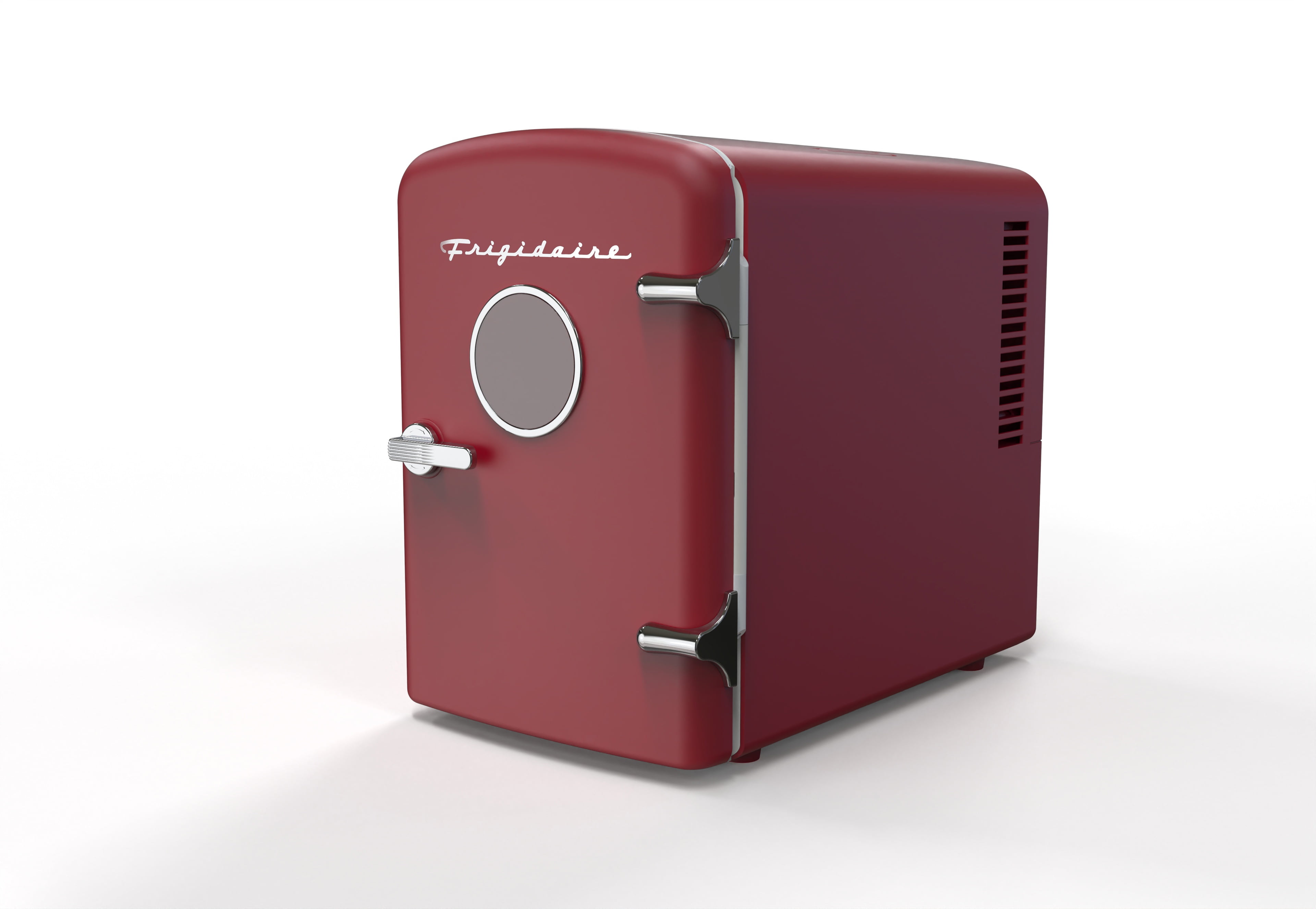 Frigidaire 6 Can Mini Fridge, 4L Portable Personal Cooler – Retro Skincare Fridge, Small Compact Refrigerator, Red