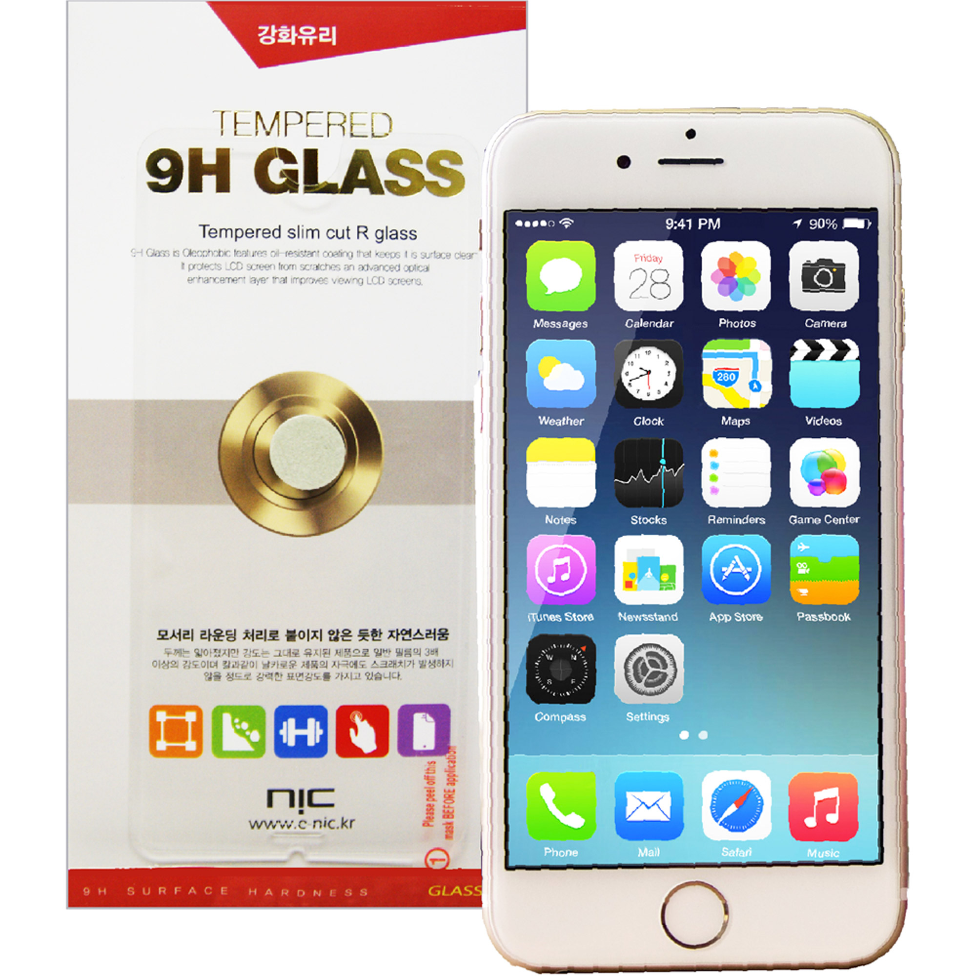 Screen Protectors Com Nic Glasstic 9h Tempered Glass Screen Protector For Apple Iphone 6